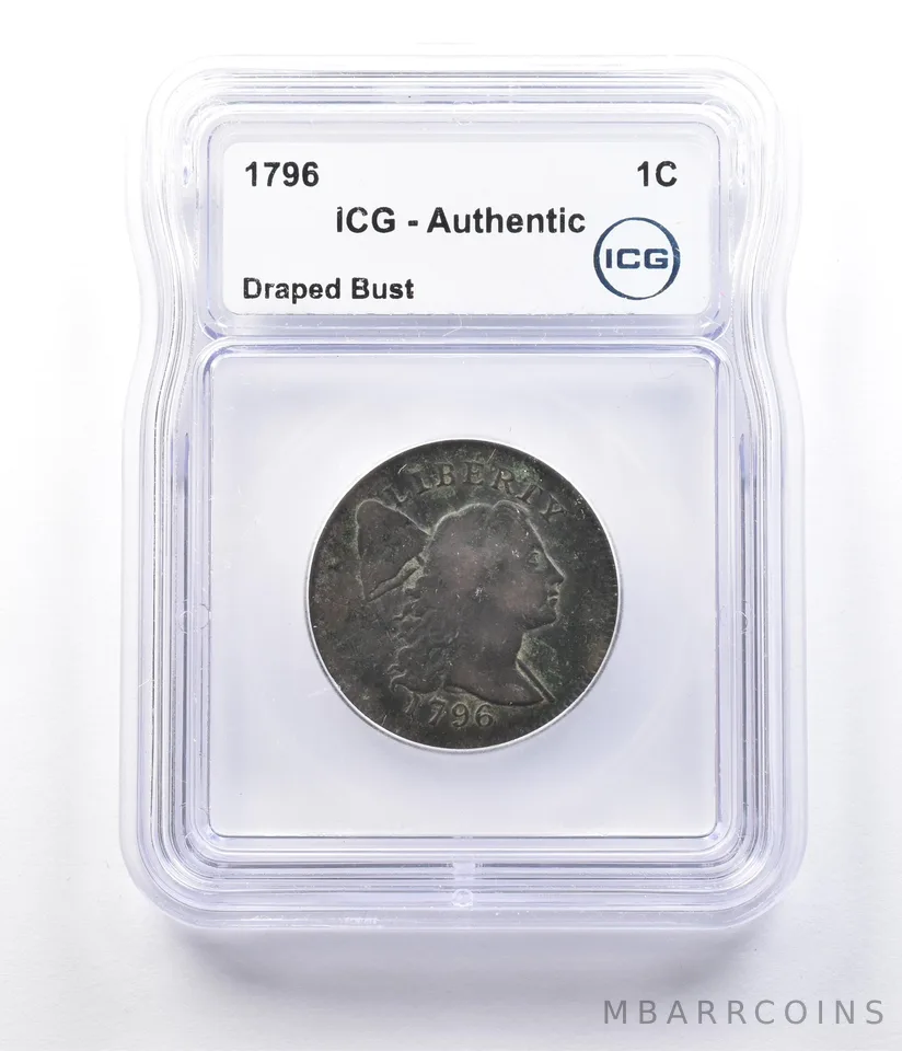 1796 Draped Bust Large Cent Authentic ICG Reverse of 1795 *2895