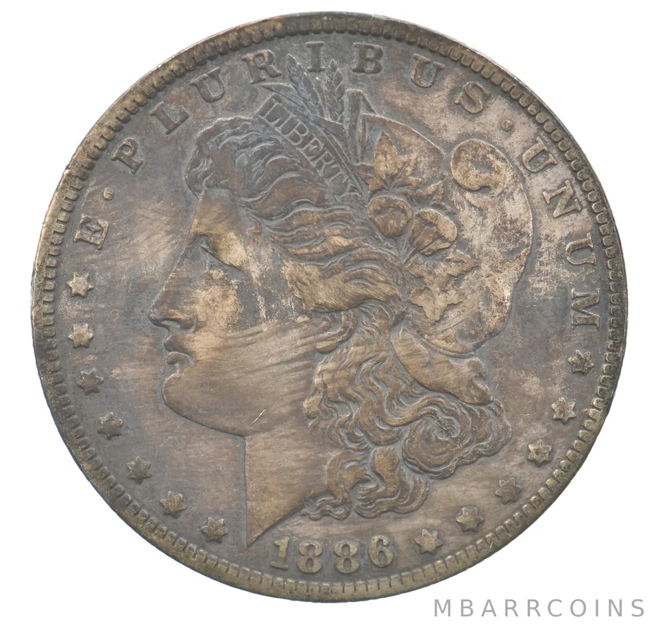 1886-O Morgan Silver Dollar Beautiful Tone a1958