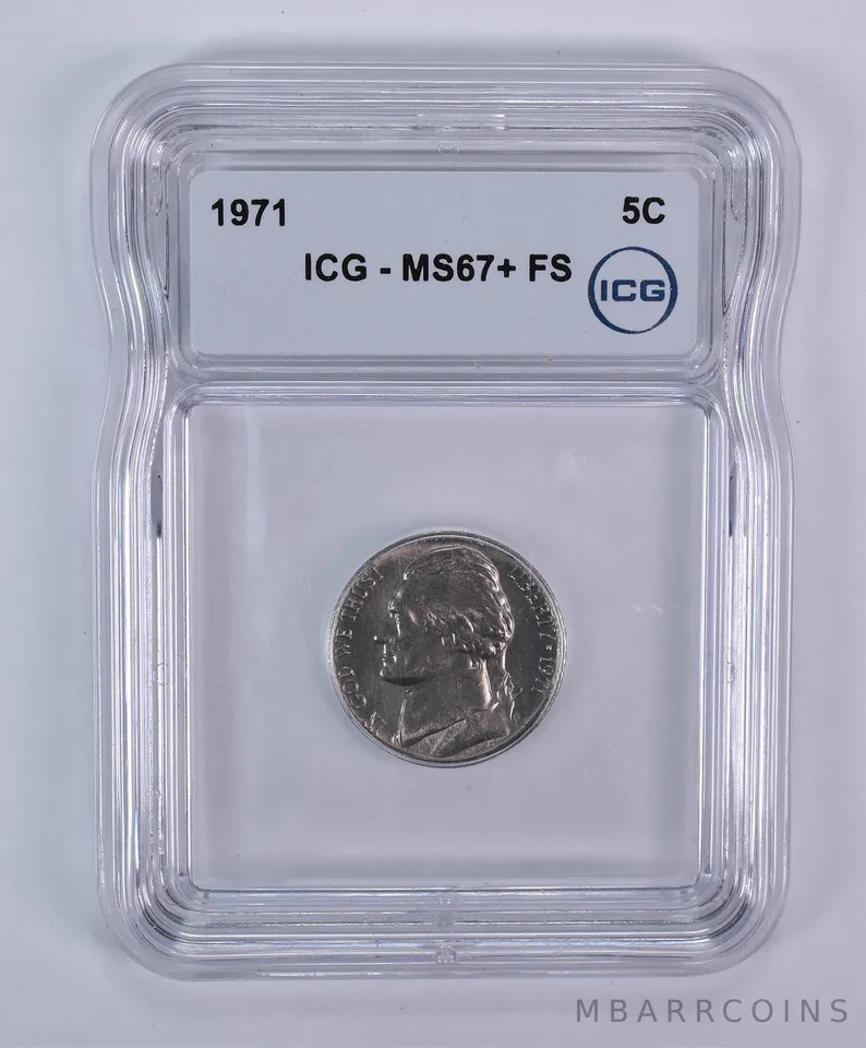 1971 Jefferson Nickel MS67+ FS ICG
