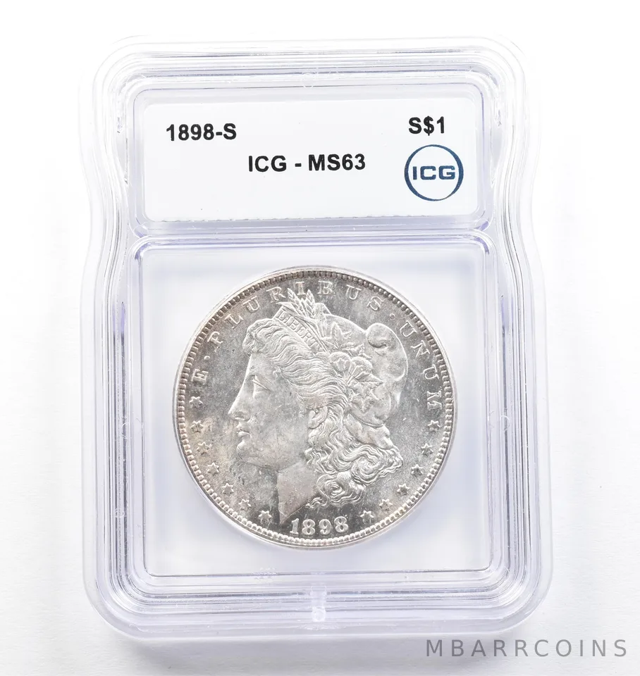1898-S Morgan Silver Dollar MS63 ICG *0741