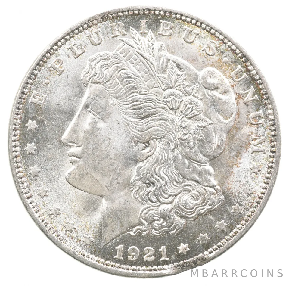 1921 Morgan Silver Dollar Clipped Planchet ERROR *6691