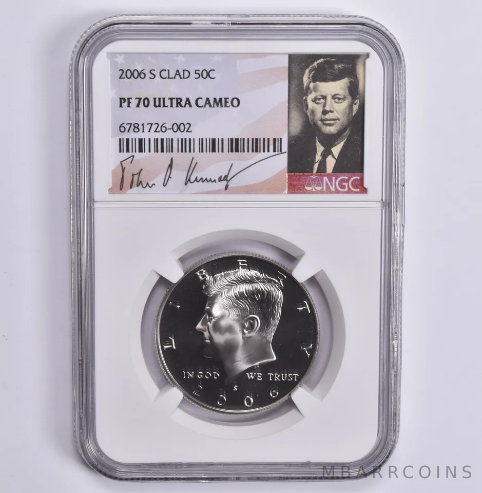 2006-S Kennedy Half Dollar CLAD PF70 NGC Special Lbl