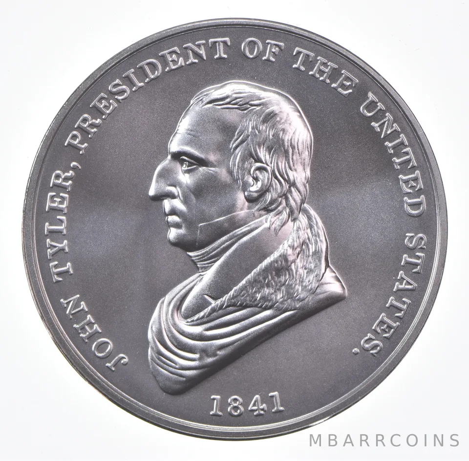 (2021) John Tyler 1841 US Mint Silver Presidential Medal 1 Oz