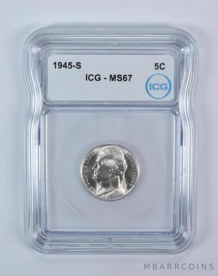 1945-S Jefferson Nickel MS67 ICG