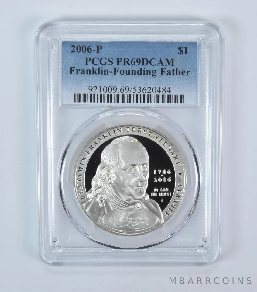 2006-P Franklin Founding Father Commemorative Silver Dollar PR69 DCAM PCGS
