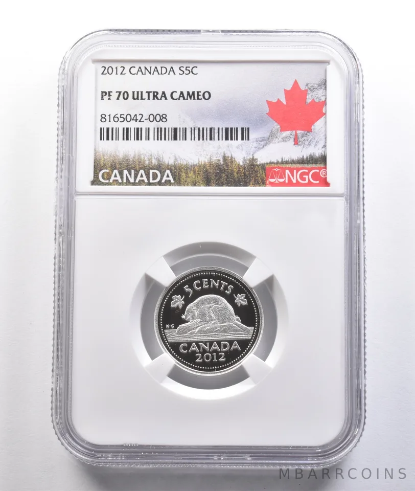 2012 Canada 5 Cents Silver PF70 UCAM NGC *6931