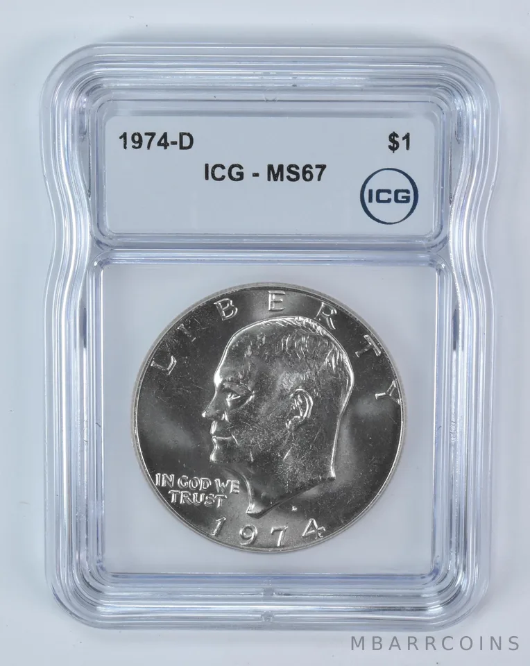 1974-D Eisenhower $1 MS67 ICG