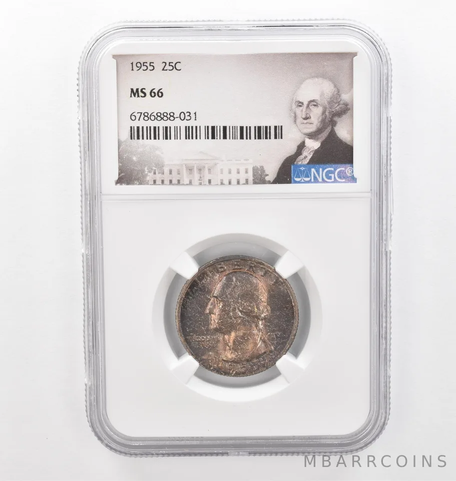 1955 Washington Quarter MS66 NGC Beautiful Tone *2269