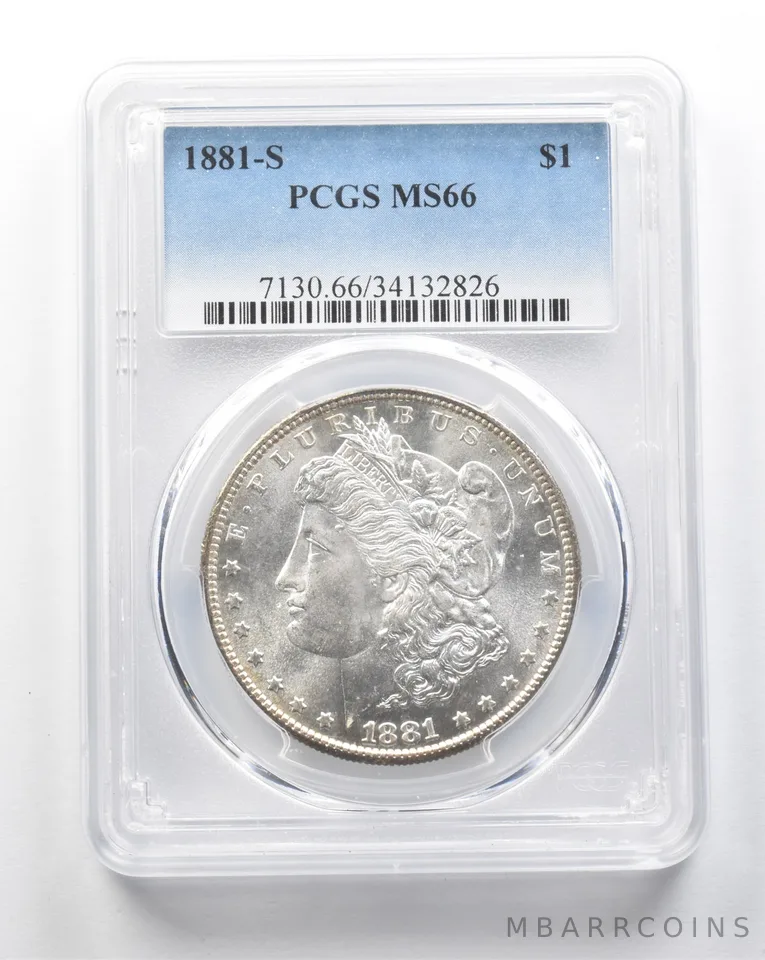 1881-S Morgan Silver Dollar MS66 PCGS *8396
