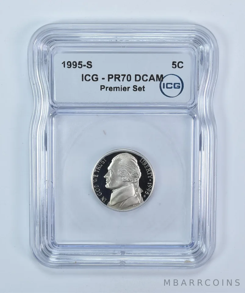1995-S Jefferson Nickel Premier Set PR70 DCAM ICG