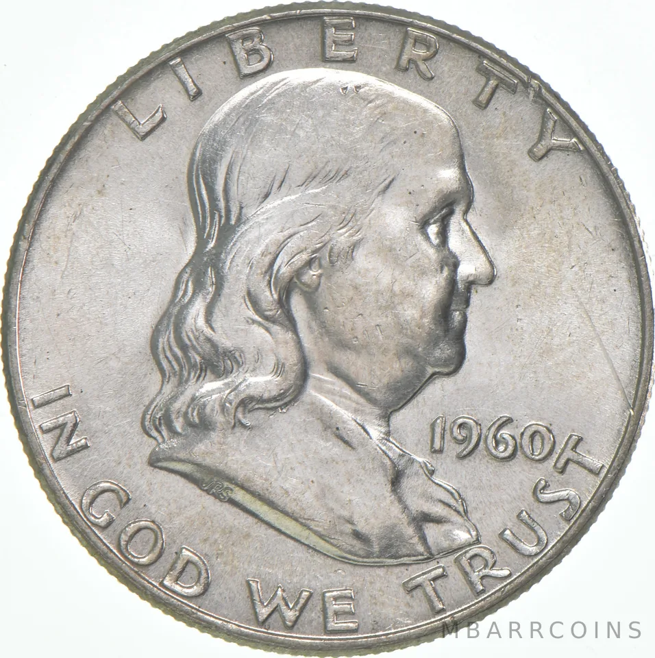 1960 Franklin Half Dollar AU 90% Silver