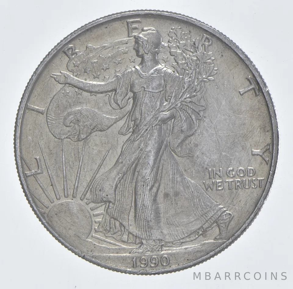 Better Date 1990 American Silver Eagle 1 Troy Oz .999 Fine Silver *082