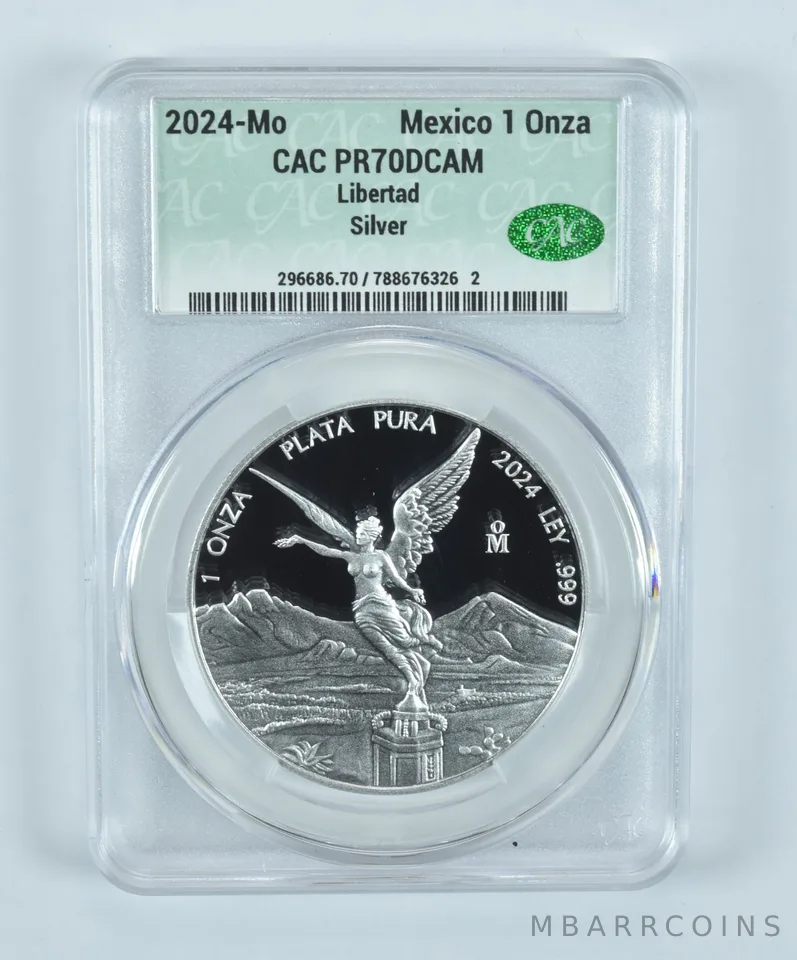 2024 Mo Mexico 1 Onza Silver Libertad PF70 UCAM CAC CACg