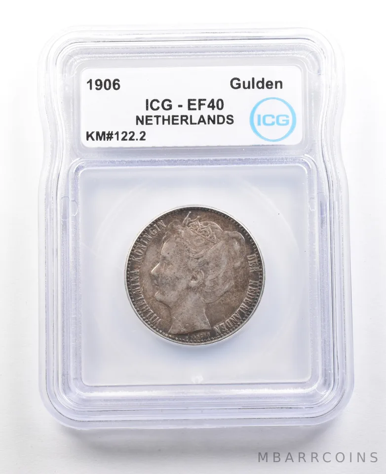 1906 Netherlands Gulden KM#122.2 EF40 ICG *3489
