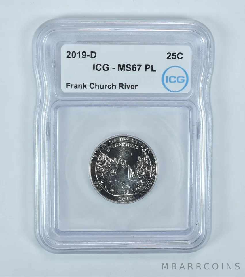 2019-D Washington Quarter ATB Frank Church River MS67 PL ICG