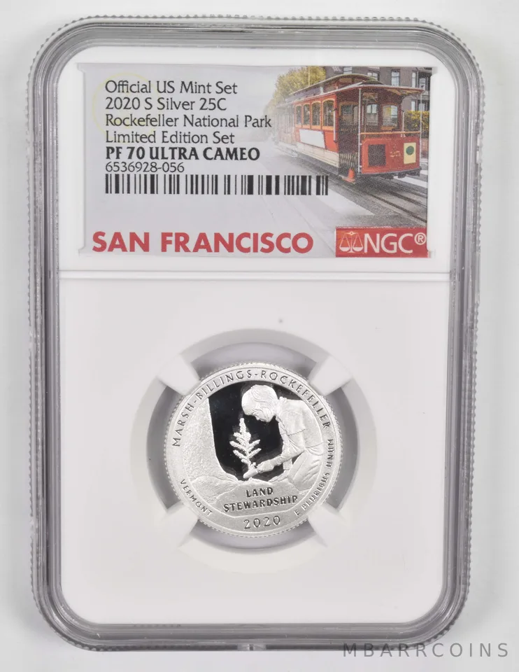 2020-S Silver PF70 Rockefeller Park Quarter NGC Limited Edition