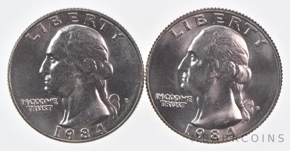 1984 P+D Washington Quarter Clad Unc Bundle