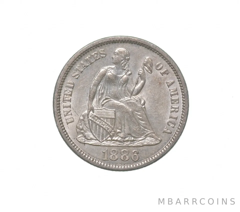 1886 Seated Liberty Dime a2660