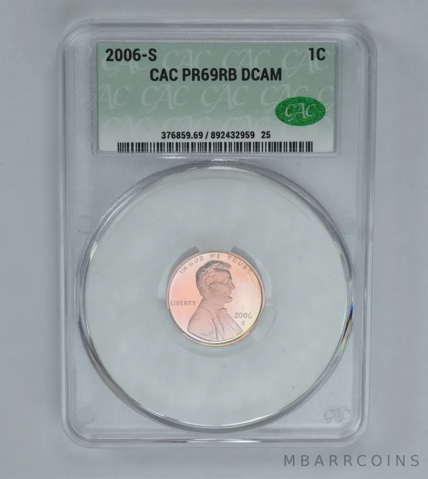 2006-S Lincoln Memorial Cent PR69 RB DCAM CAC CACg Beautiful Tone *1004