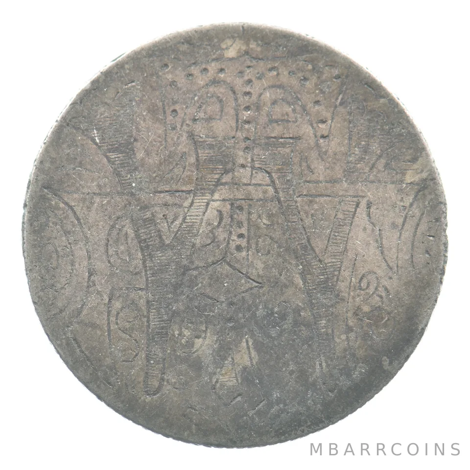 1876 Seated Liberty Quarter Love Token Victorian W T *5539