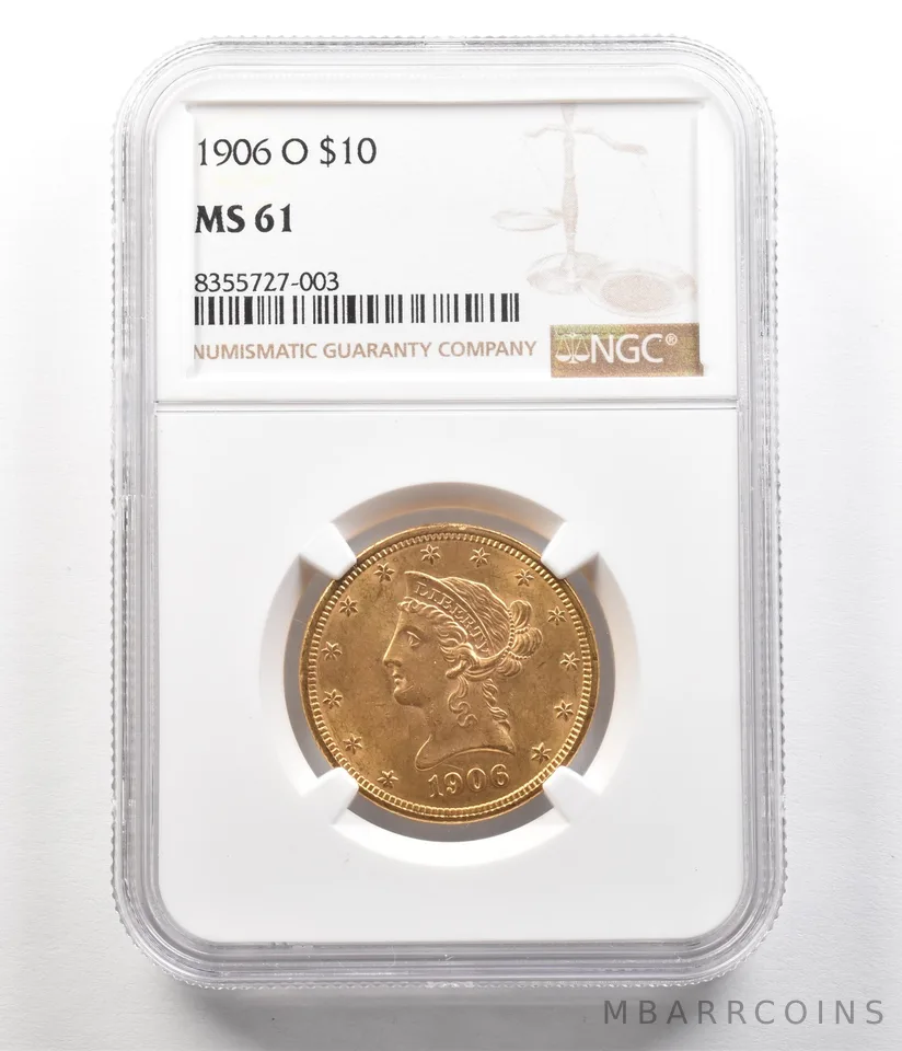 1906-O $10 Liberty Head Gold Eagle MS61 NGC a4969