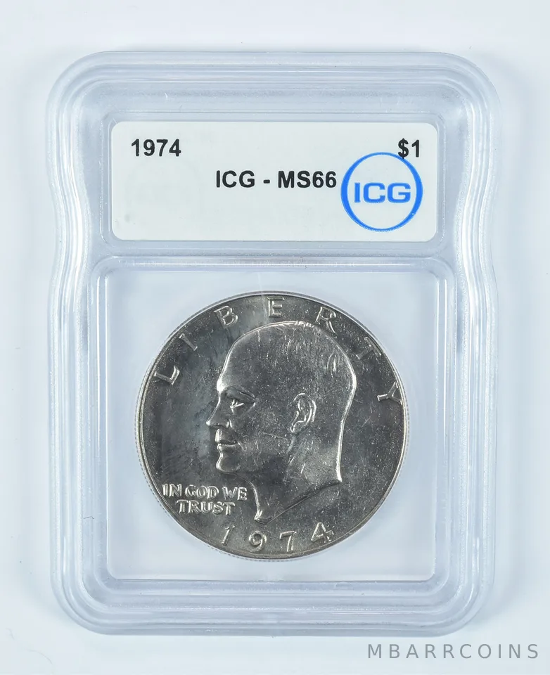 1974 Eisenhower $1 MS66 ICG