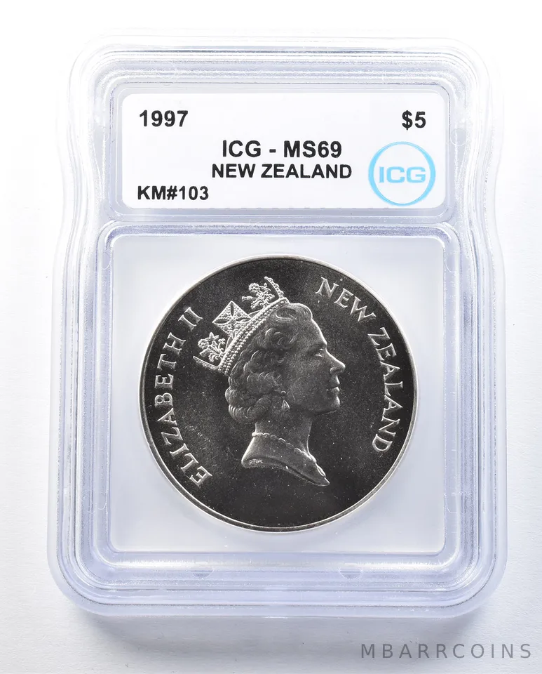 1997 New Zealand 5 Dollars KM#103 MS69 ICG *8973
