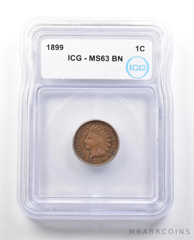 1899 Indian Head Cent MS63 BN ICG a1436