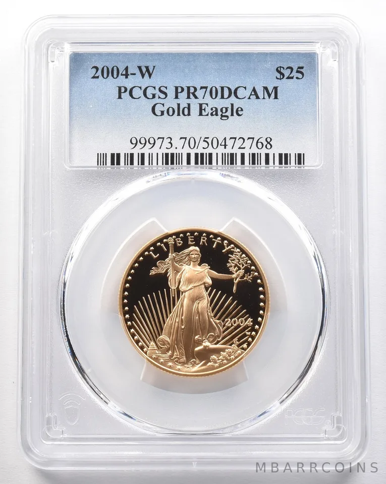 2004-W $25 American Gold Eagle 1/2 Oz Gold PR70 DCAM PCGS
