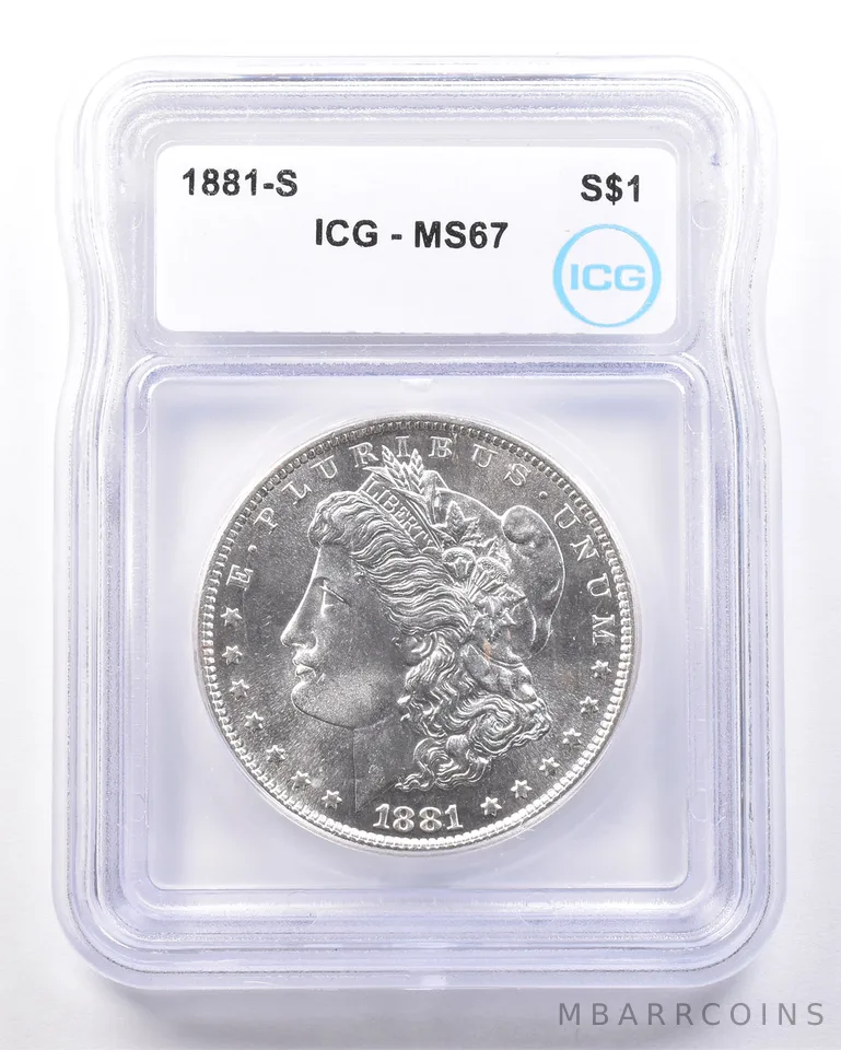 1881-S Morgan Silver Dollar MS67 ICG *7245