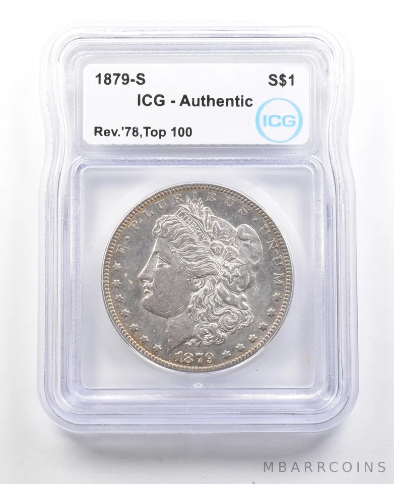 1879-S Morgan Silver Dollar Reverse 78 Top 100 Authentic ICG *3596