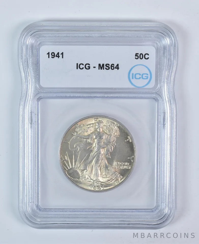 1941 Walking Liberty Half Dollar MS64 ICG