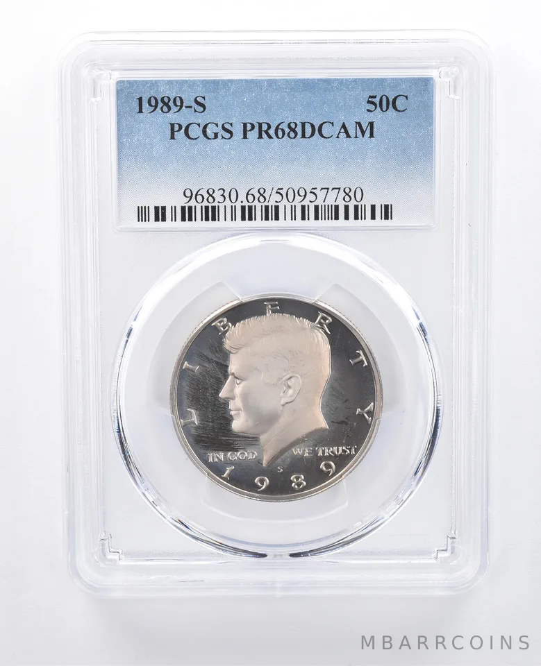 1989-S Kennedy Half Dollar PR68 DCAM PCGS Beautiful Tone *8132