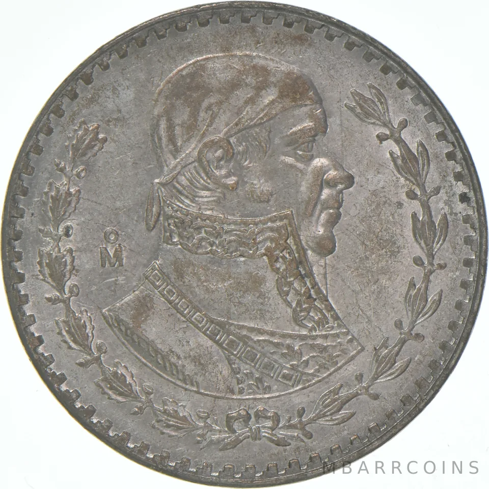 1958 Mo Mexico 1 Peso BU
