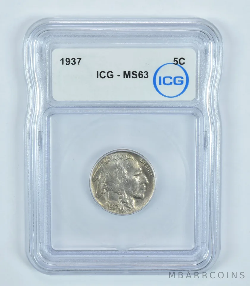 1937 Indian Head Buffalo Nickel MS63 ICG