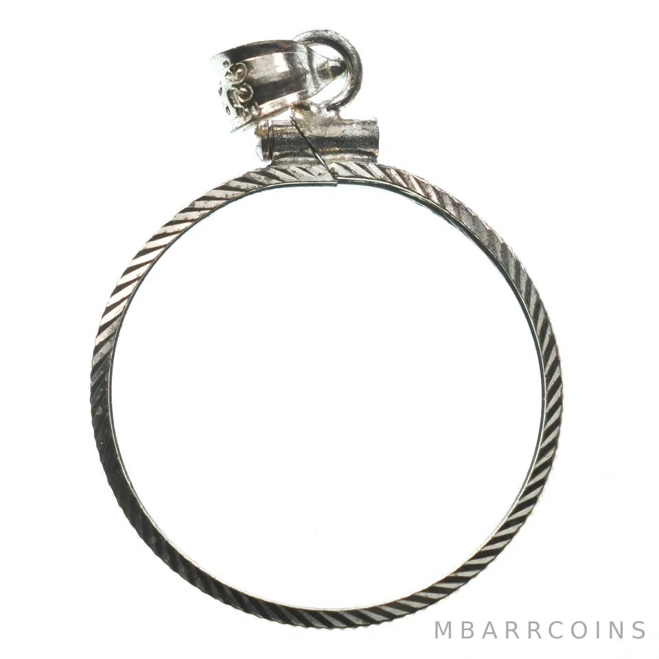 Sterling Silver 21 MM US Nickel Coin Bezel Pendant Frame Edge *2375