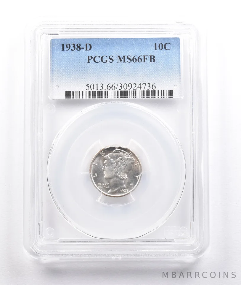 1938-D Mercury Dime MS66 FB PCGS *6816
