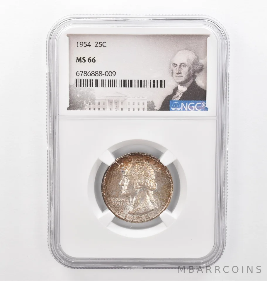 1954 Washington Quarter MS66 NGC Beautiful Tone *2283