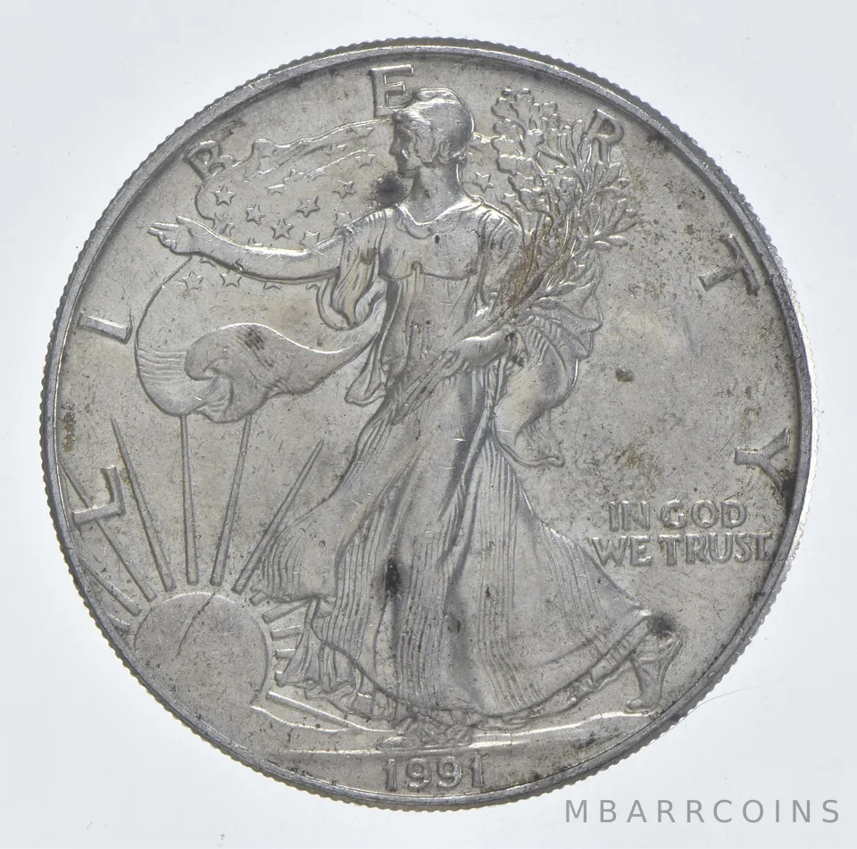 Better Date 1991 American Silver Eagle 1 Troy Oz .999 Fine Silver *125