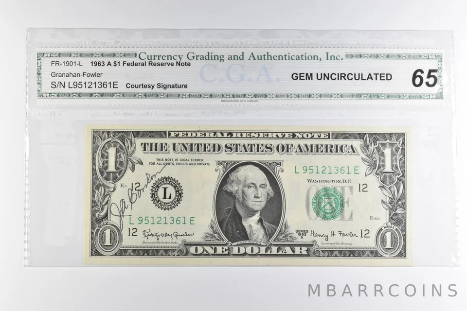 $1 1963-A US FRN Green Seal FR-1901-L *8147