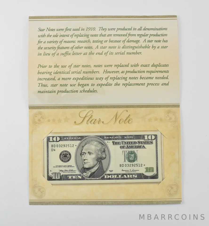 1999 $10 FRN Star Note Green Seal *0381