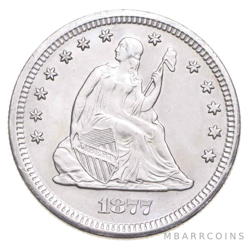 1877-S Seated Liberty Quarter a4189