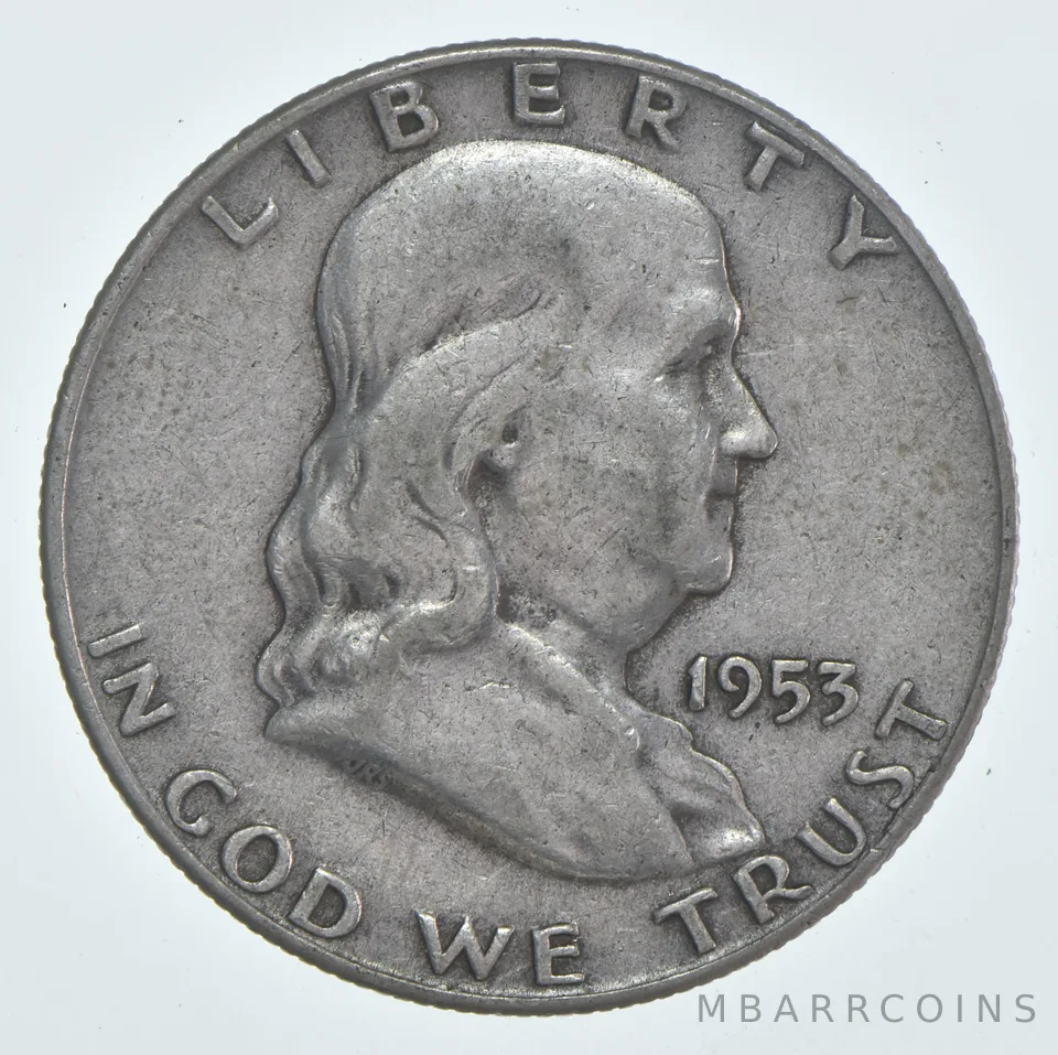 1953-D Franklin Half Dollar Circulated 90% Silver (1pc)
