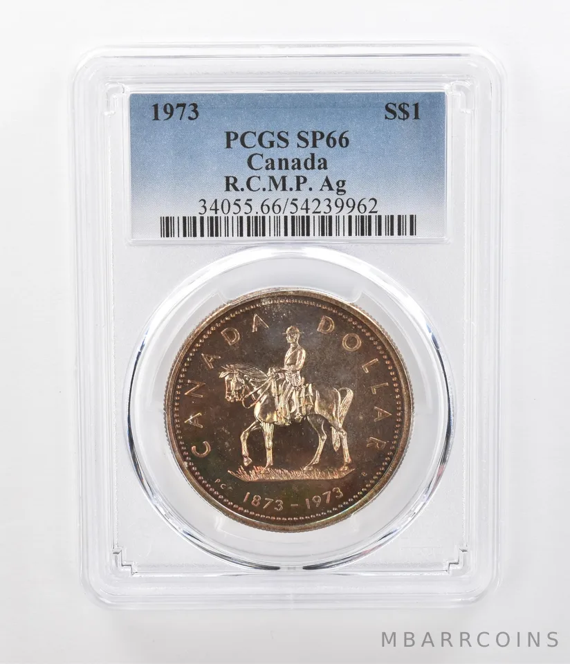 1973 Canada 1 Dollar Silver RCMP SP66 PCGS Beautiful Tone *1212