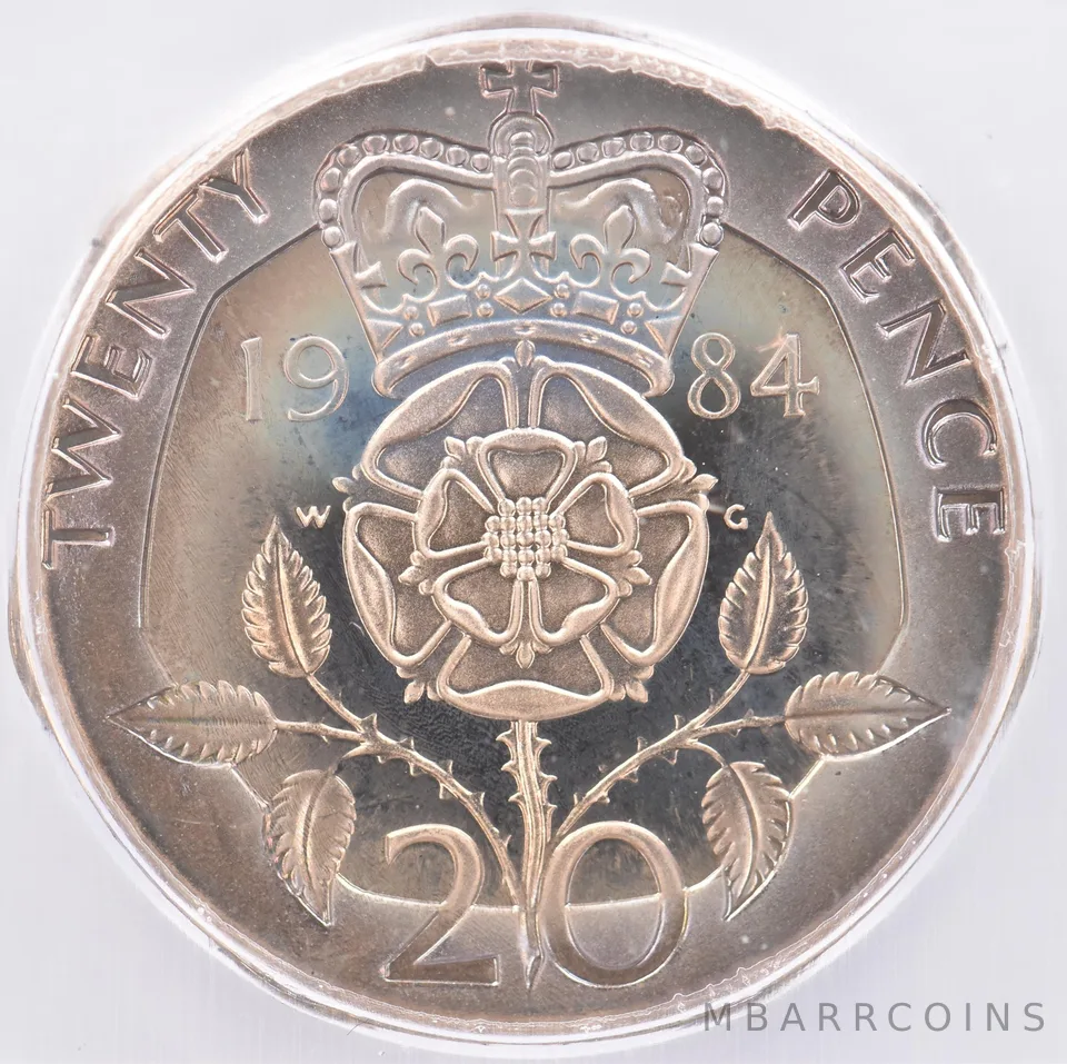 1984 Great Britain 20 Pence KM#931 PR69 ICG Beautiful Tone *1623