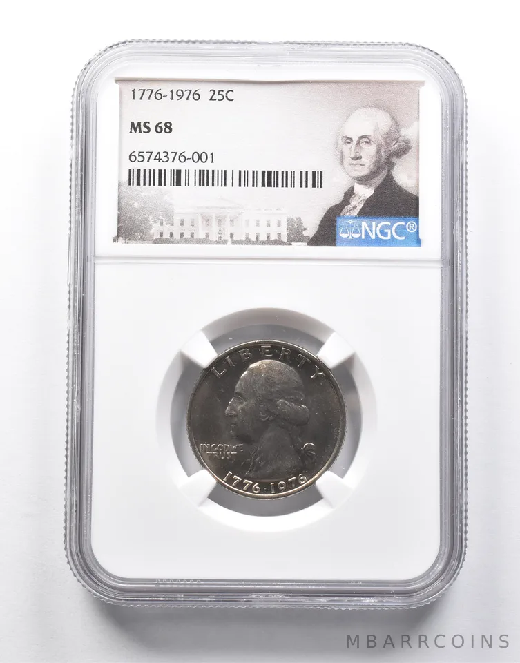 MS68 1776-1976 Washington Bicentennial Quarter NGC *0173