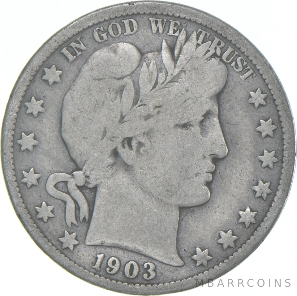 1903-O Barber Half Dollar Average Circ 90% Silver