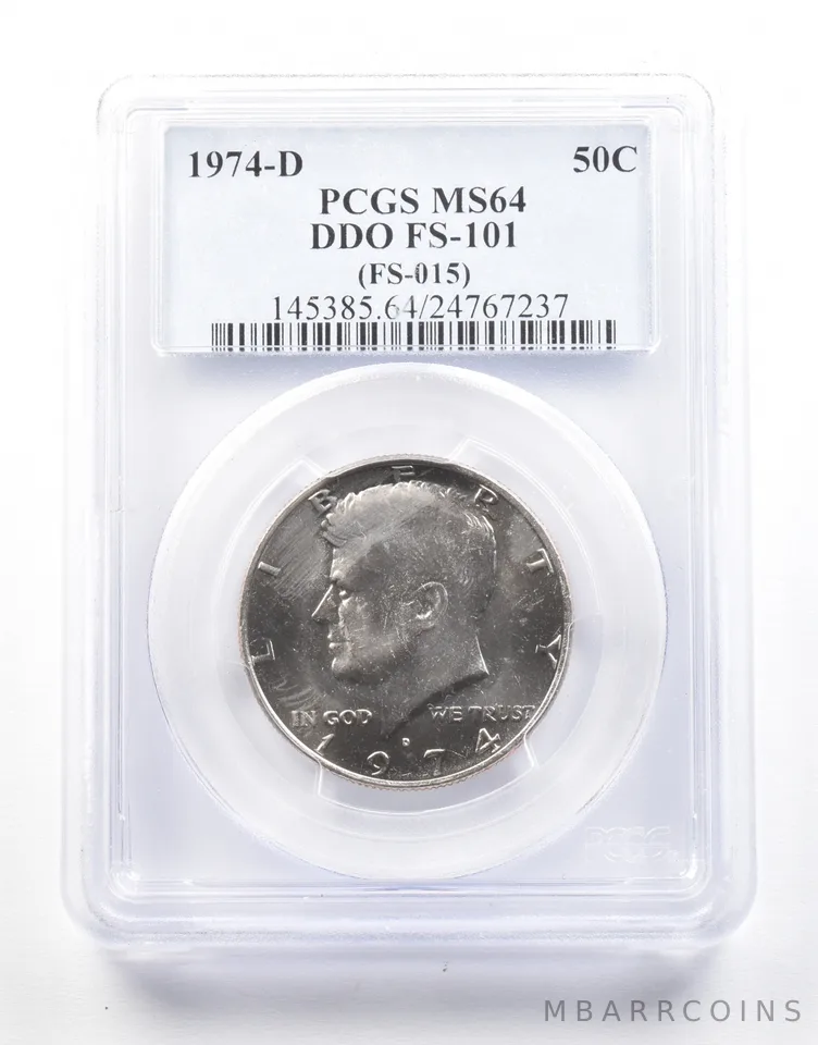 1974-D Kennedy Half Dollar DDO FS-101 (FS-015) MS64 PCGS *2152