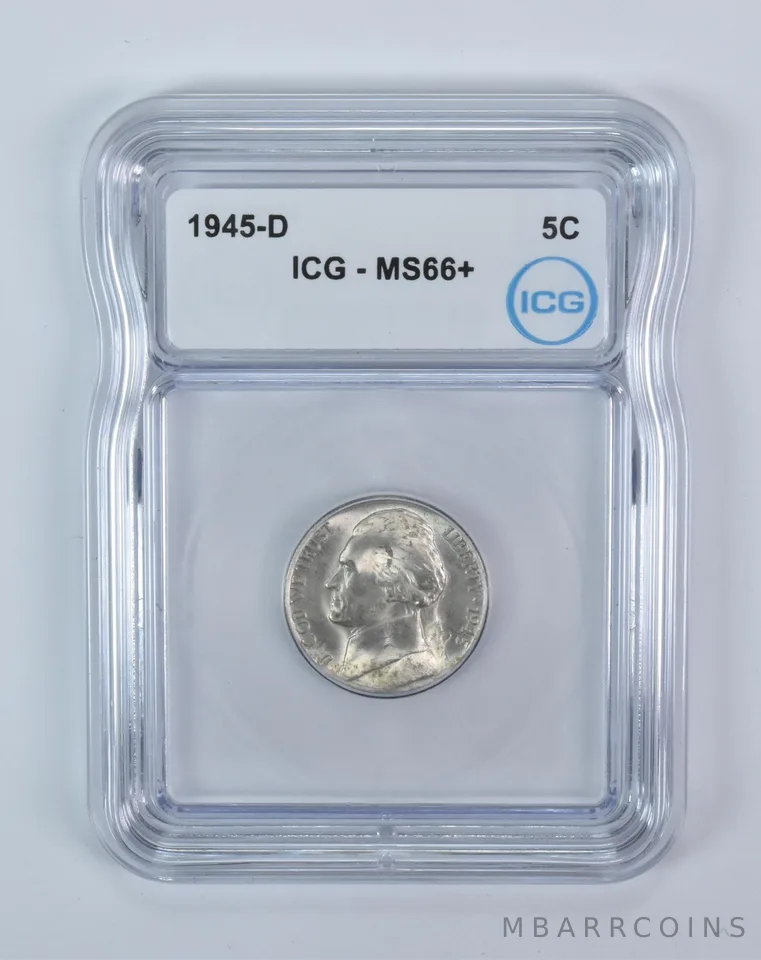 1945-D Jefferson Nickel MS66+ ICG