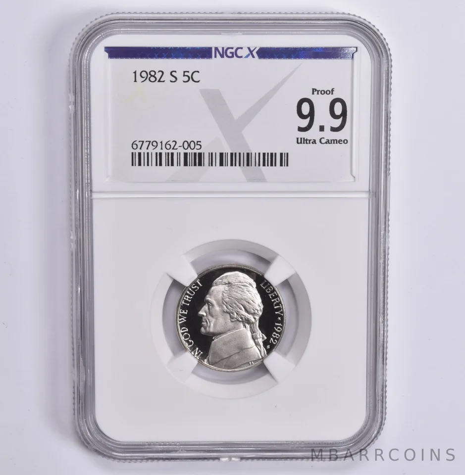 1982-S Jefferson Nickel Proof 9.9 UCAM NGC X NGCX